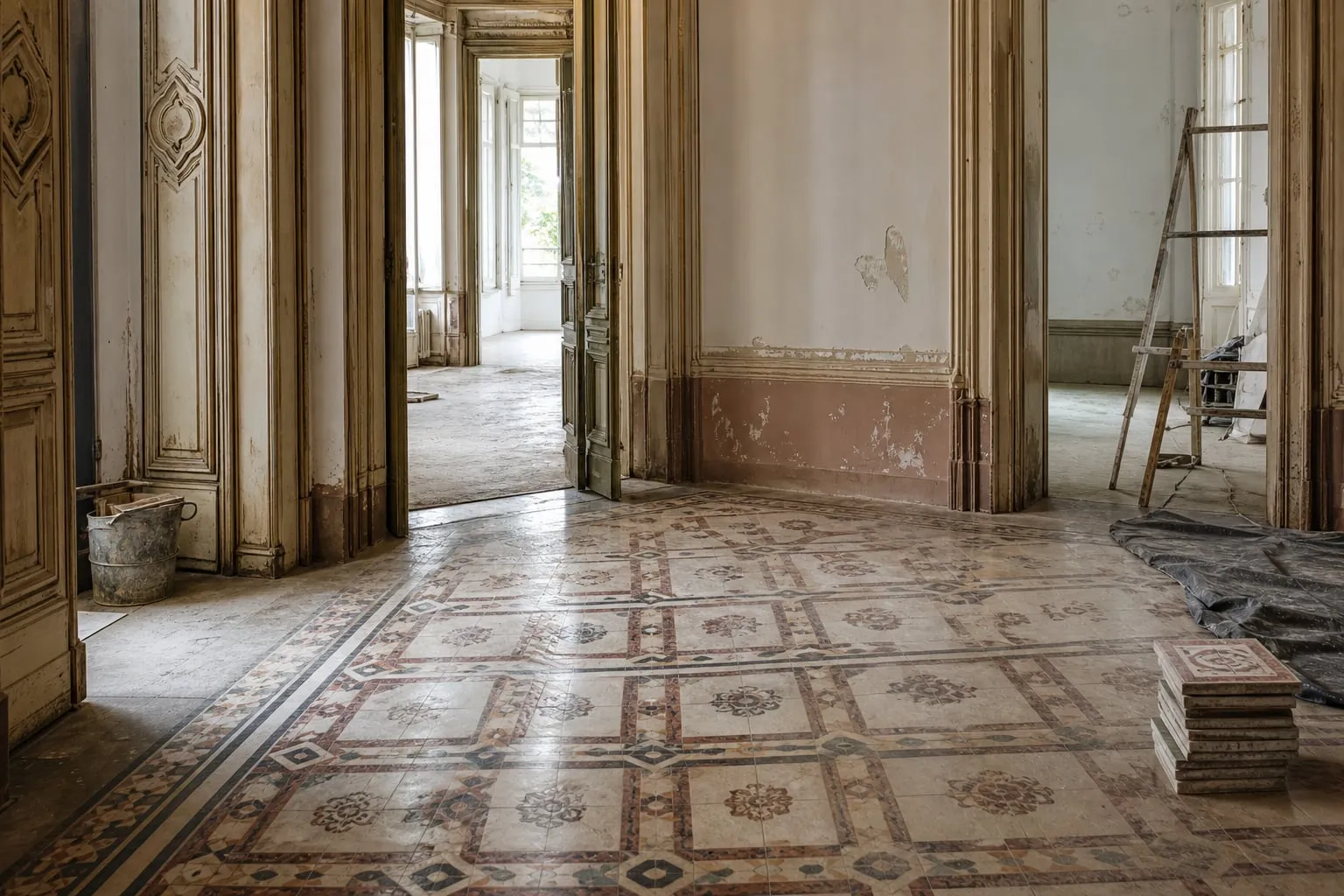 Como restaurar piso de imóvel antigo sem apagar sua história